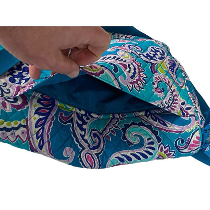 Vera Bradley Lighten Up Messenger Bag Waikiki Blue Paisley Crossbody