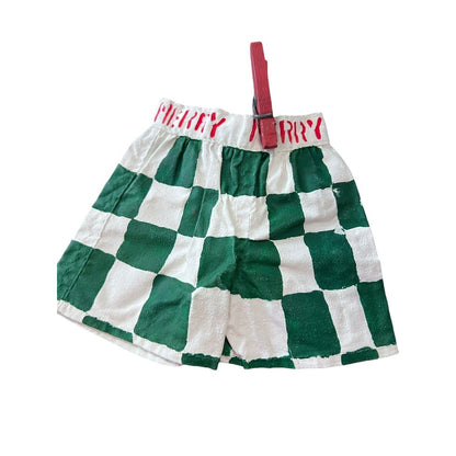 Hand Made Santa Claus Box Underwear Christmas Ornament Holiday Craft Painted