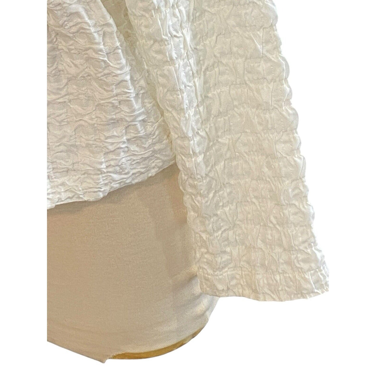 Size Medium Lorain Croft Short White Textured Crop Jacket Fitted Gorgeous