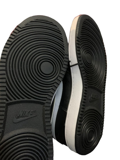 7M Nike Womens Court Vision Black White Leather Mid Sneaker New CD5436-001