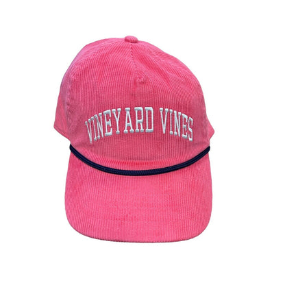 NWT Vineyard Vines Snapback Pink 5 Panel Corduroy Embroidered Logo Hat