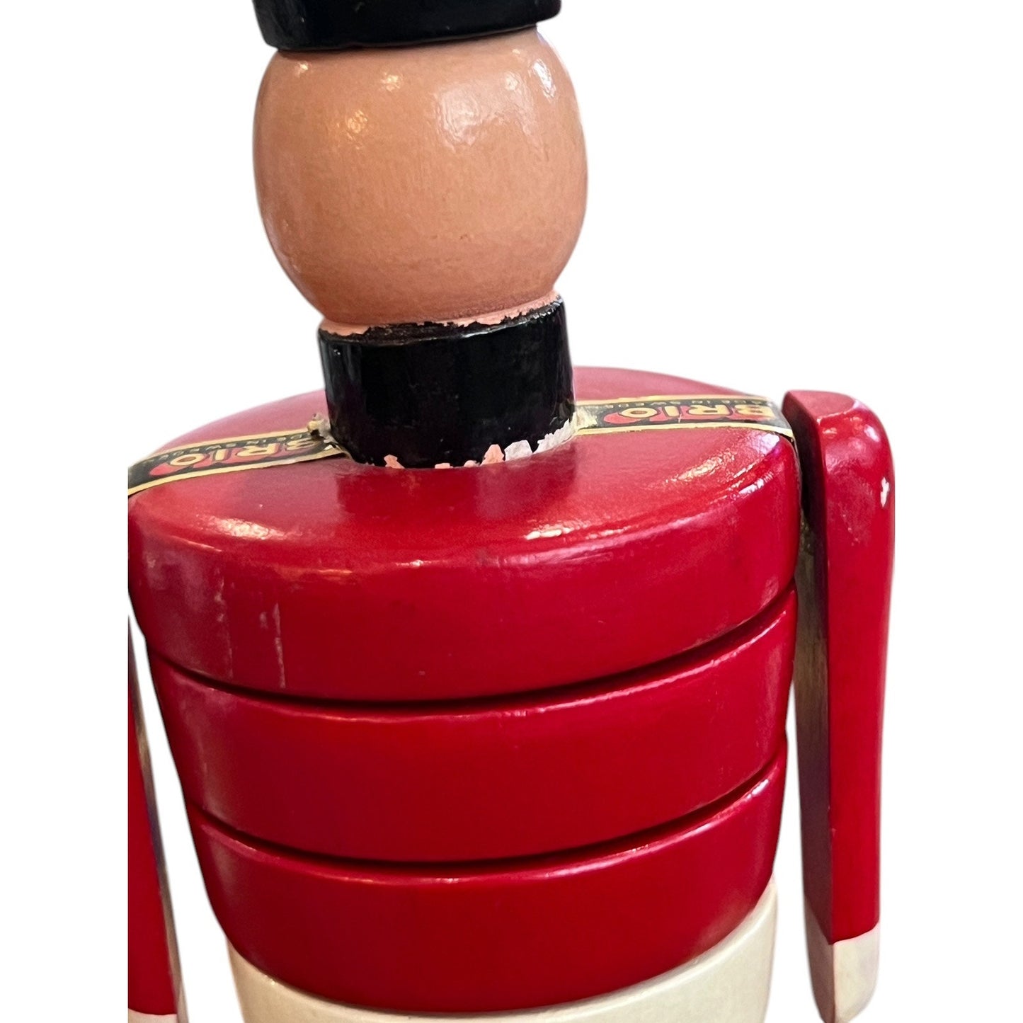 BRIO SOLDIER BOY Wooden Stacking Toy Sweden ORIGINAL Stickers Painted