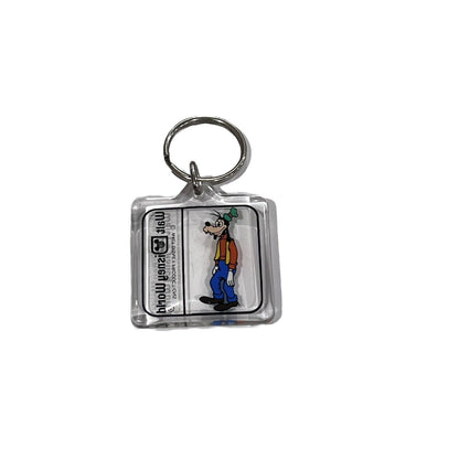Vintage Walt Disney World GOOFY Acrylic Keychain 80’s WDW