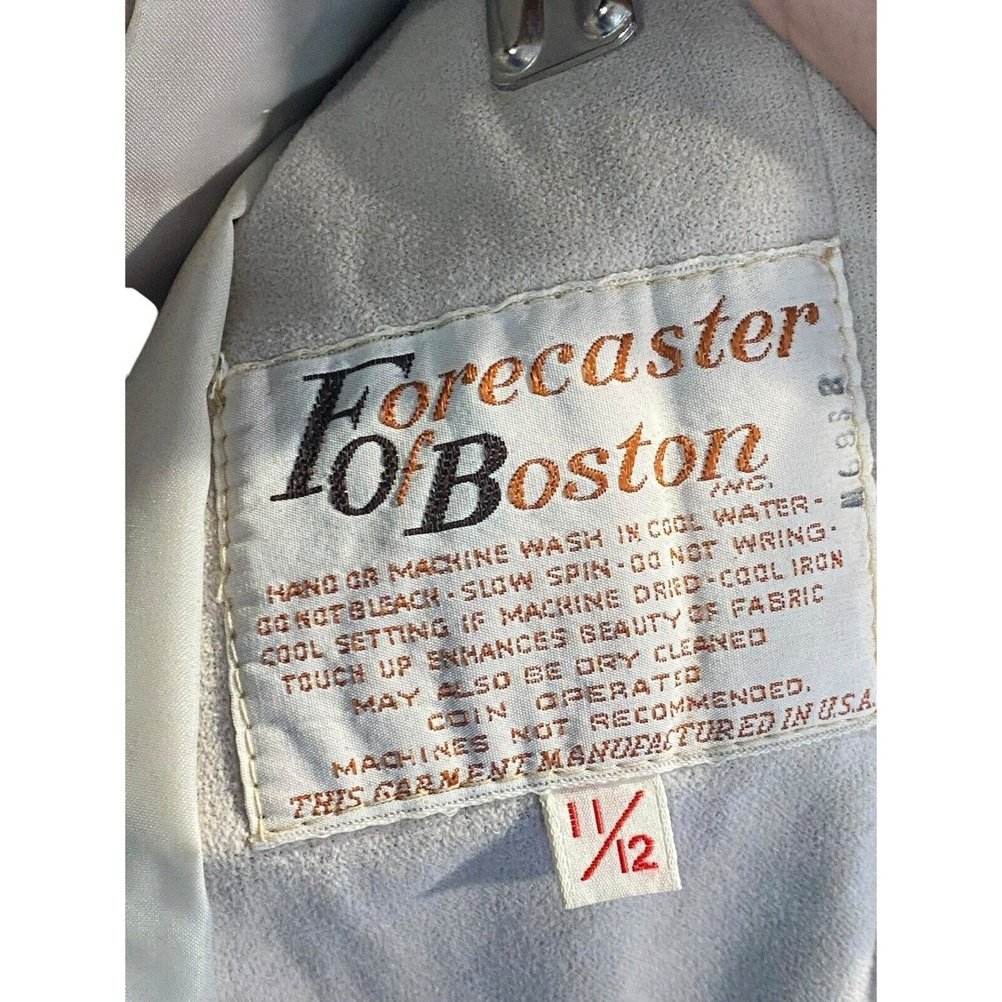 Vintage Forecaster Of Boston Coat Womens 11/12 Cream Classic Lined Pockets