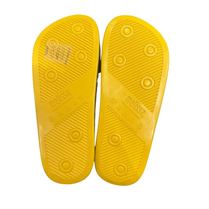 MINI MELISSA Unisex Black Slides Mickey Mouse Sandals Size 2 Youth Disney Beach