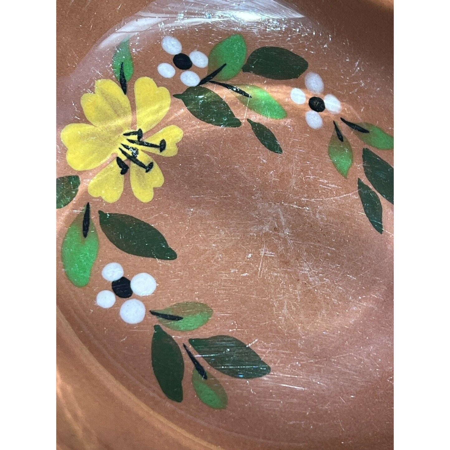 Vintage Stangl Pottery Yellow Flower Vegetable Serving Bowl 8 1/2" Craft Mosaic