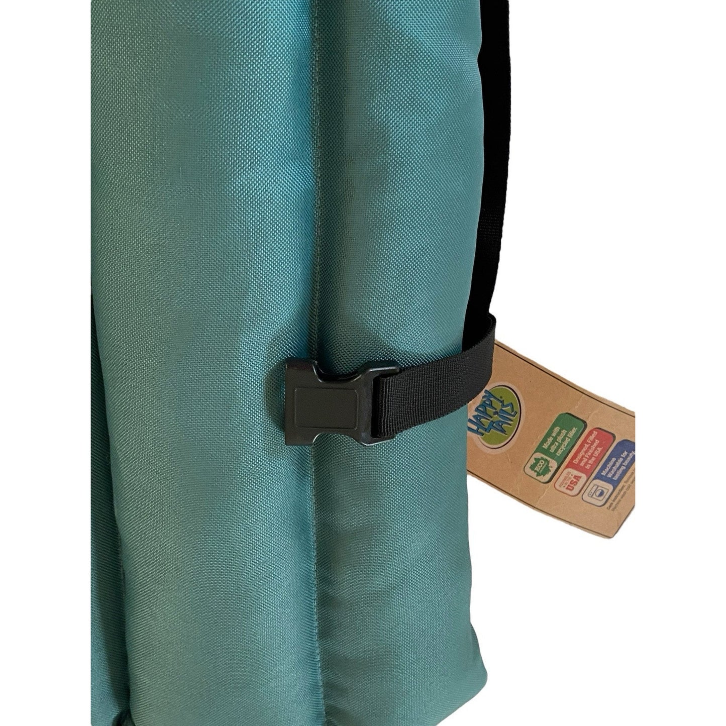 Happy Tails Outdoor Dog Bed Green Brown Camping Adventure 34”x26”