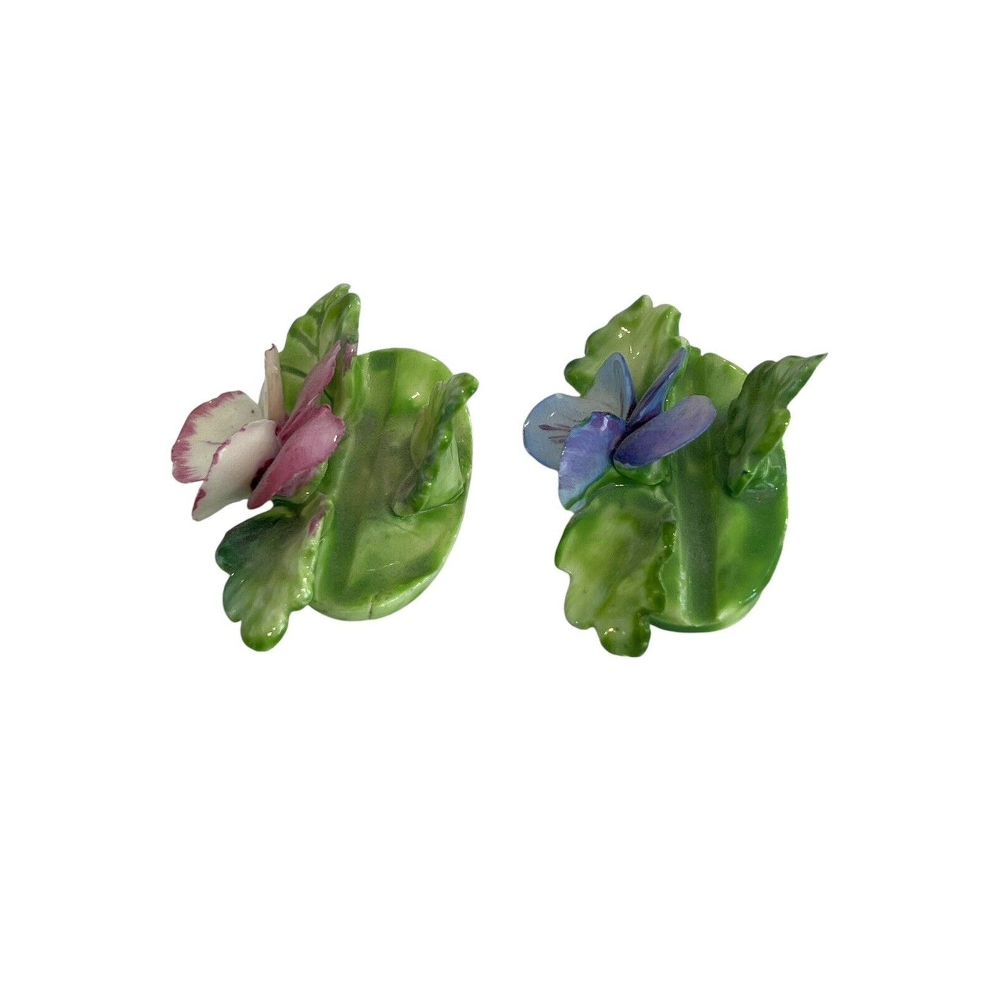 Vintage Royal Adderley Miniature Flowers Bone China Place Card Holders England 2