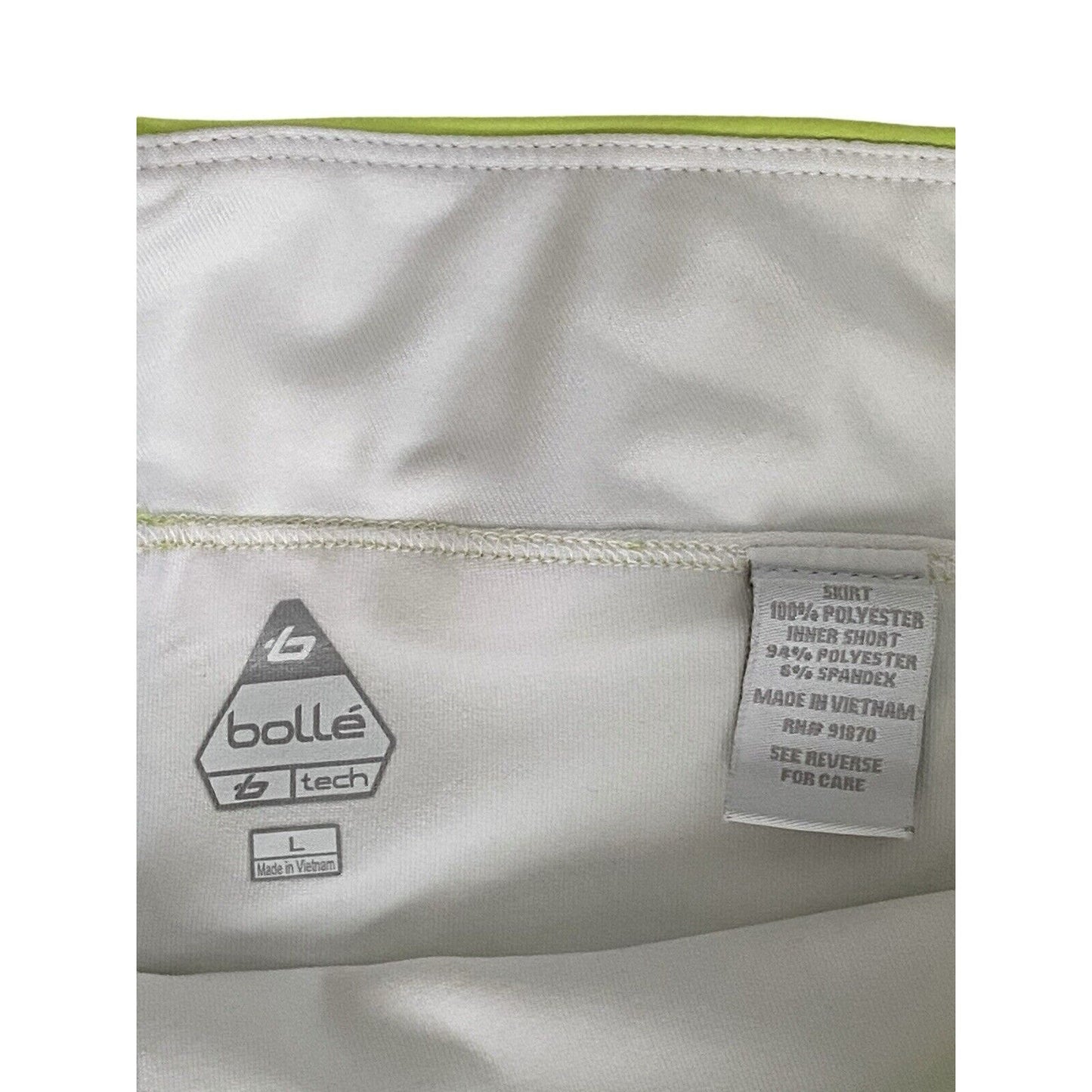 Size Large Bolle Tech Pull On Women Athletic Pickleball Skort Skirt Shorts Lime