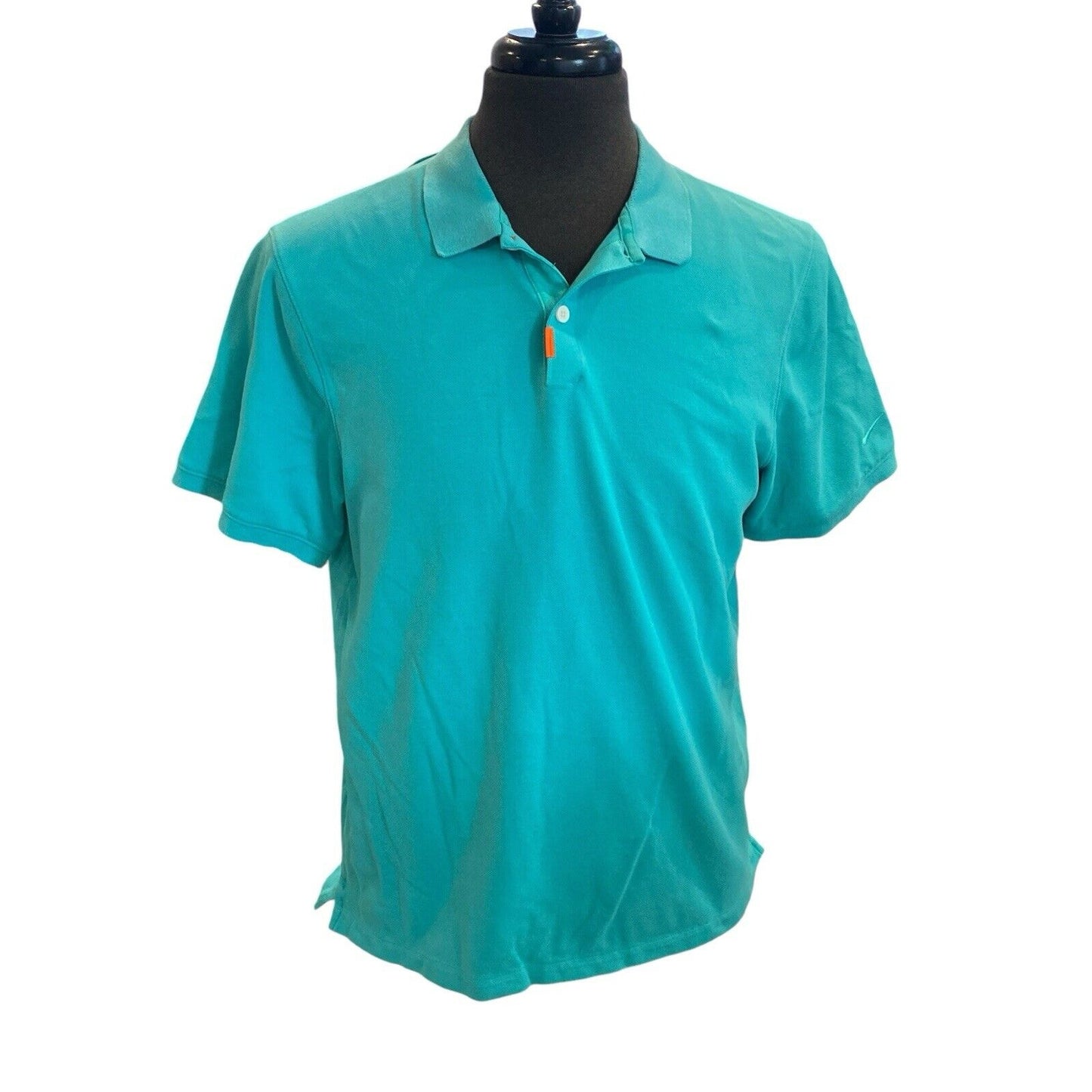 Size Medium Turquoise Men’s Nike Polo Shirt Short Sleeve Dri-fit Dolphins