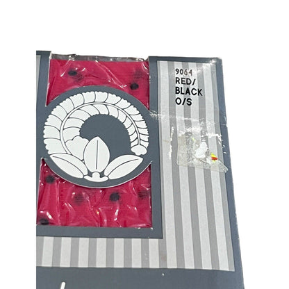 Lady Manhattan Fashion Knee Hi Hosiery Red Black Polka Dot NOS