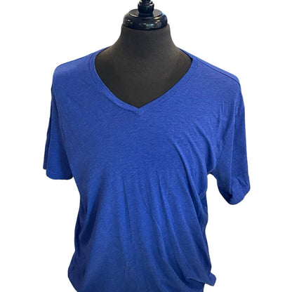 Size XL Men’s Banana Republic Bright Blue Solid Shirt V Neck T-Shirt