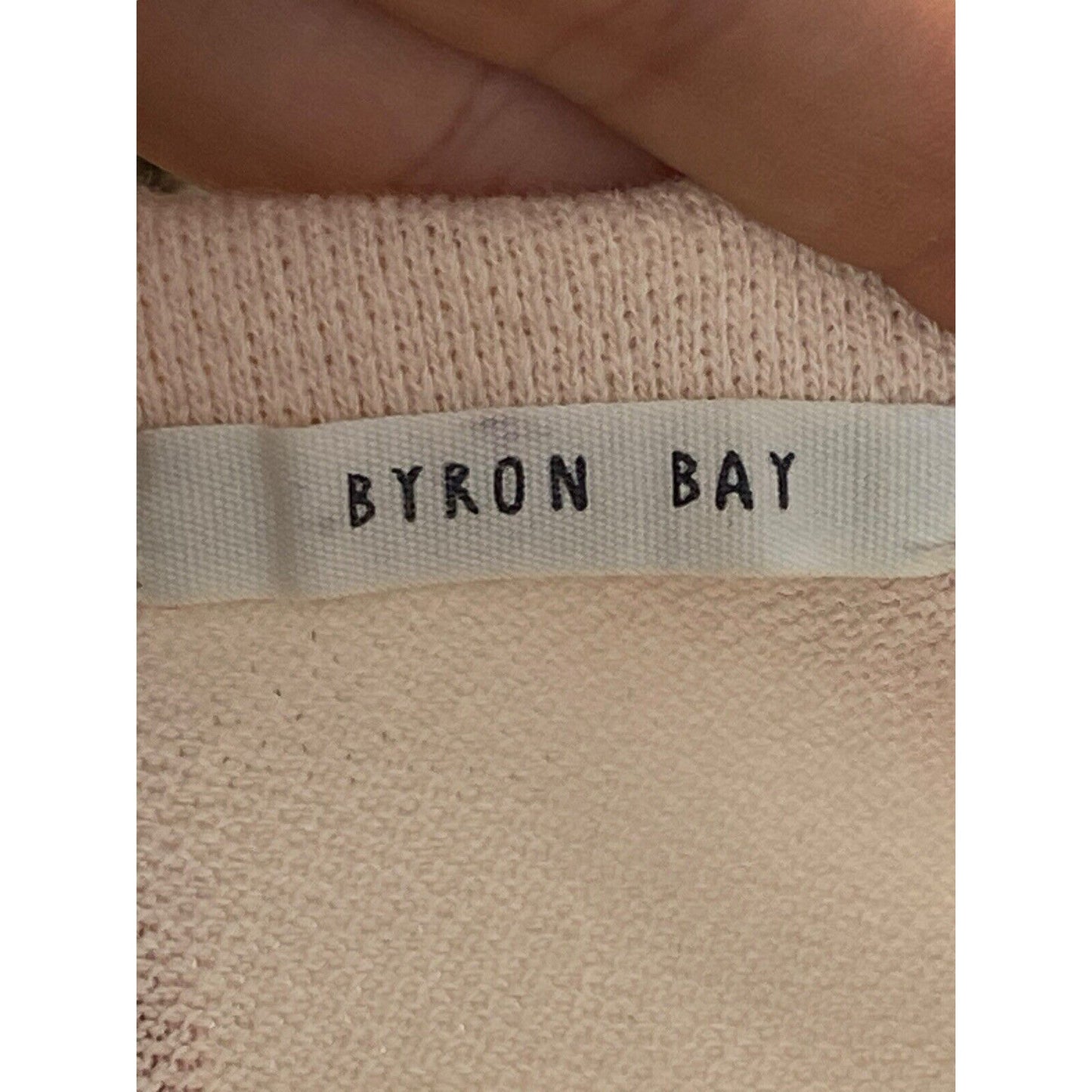 Byron Bay Women’s Blush Solid Soft Pullover Sweater Long Sleeve No Size Tag