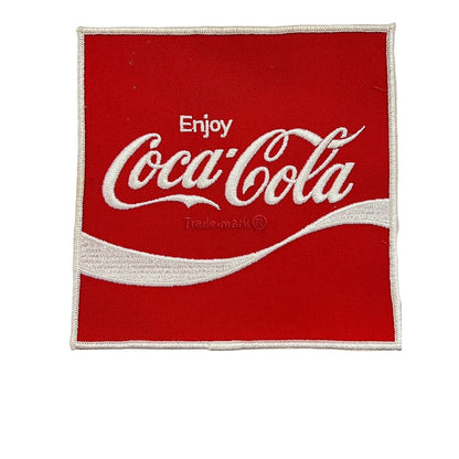 Vintage Coca Cola Coke 6" Jacket Patch Embroidered Square Crisp Clean