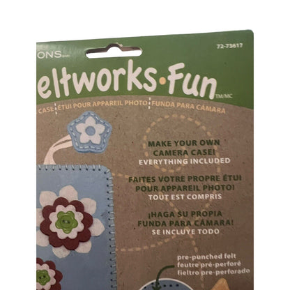Dimensions Feltwork Fun Phone Case Cover Felt Embroidery Kit Kid Craft Blue Flow