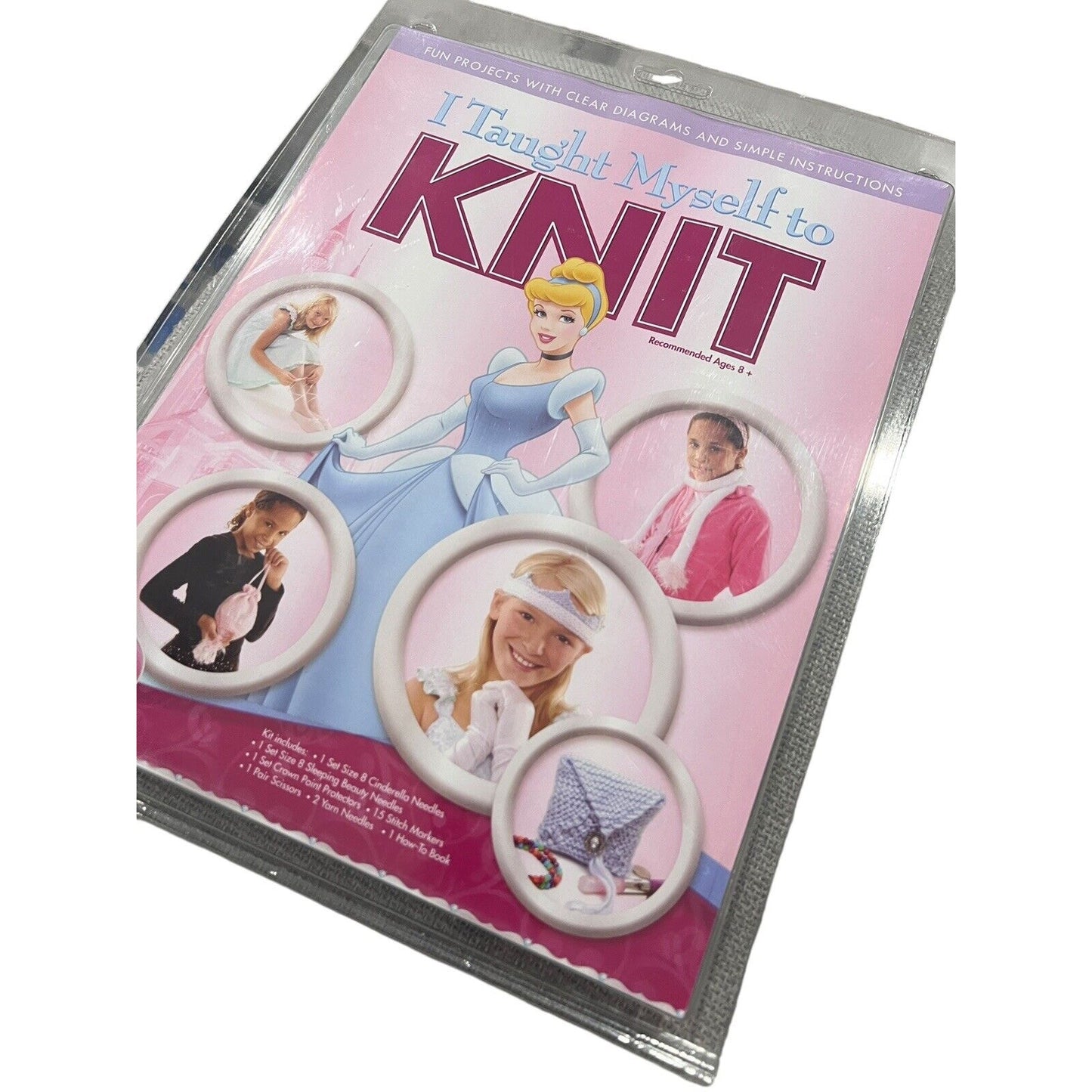 Disney Princess Cinderella I Taught Myself to Knit Book and Knitting Needles Kit