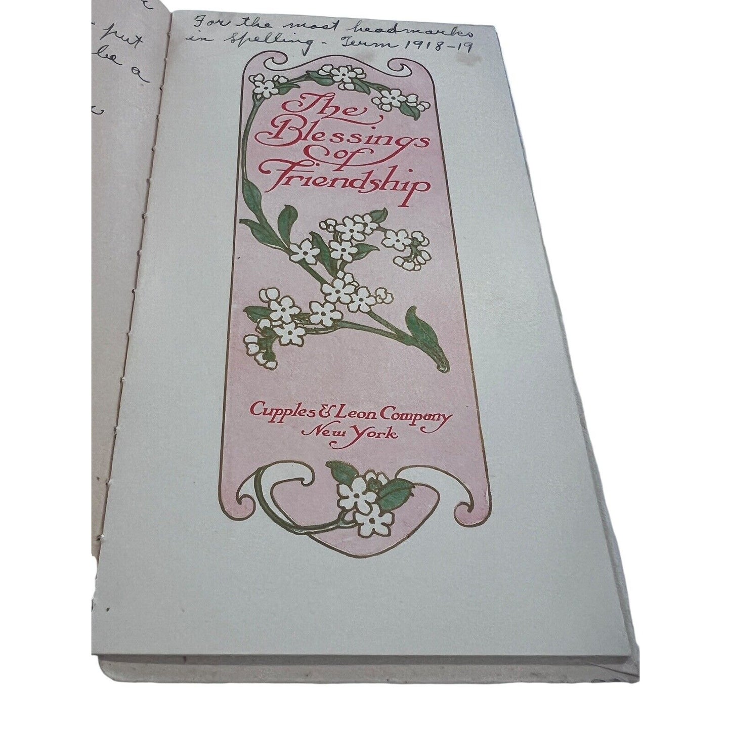 The Blessings of Friendship Vintage Poem Book USA Cottage Granny Friends