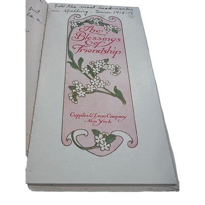 The Blessings of Friendship Vintage Poem Book USA Cottage Granny Friends