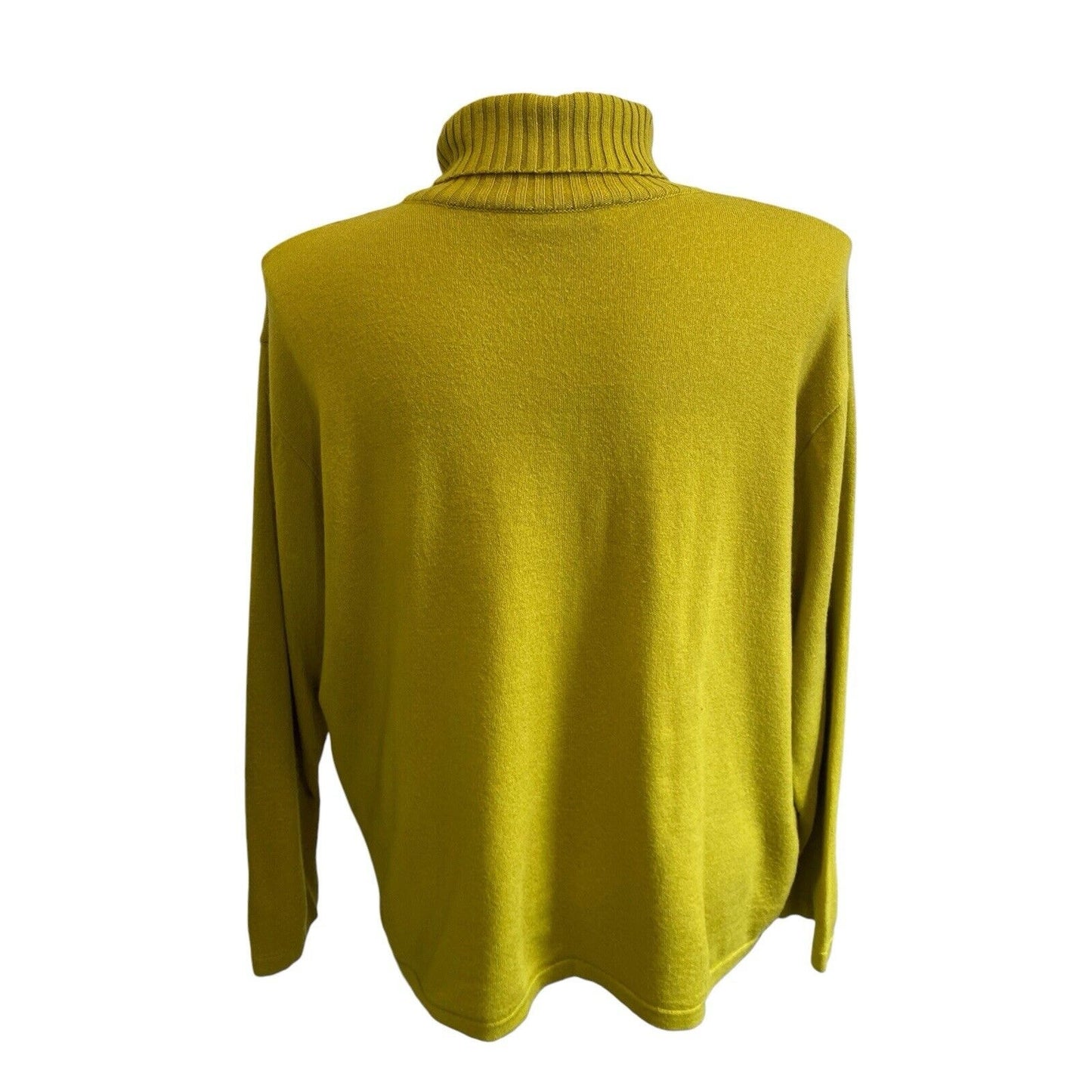 3X Gispa Made In Italy Green Turtle Neck Wool Blend Sweater