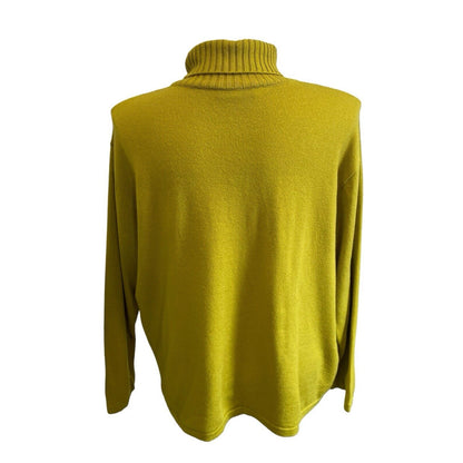 3X Gispa Made In Italy Green Turtle Neck Wool Blend Sweater