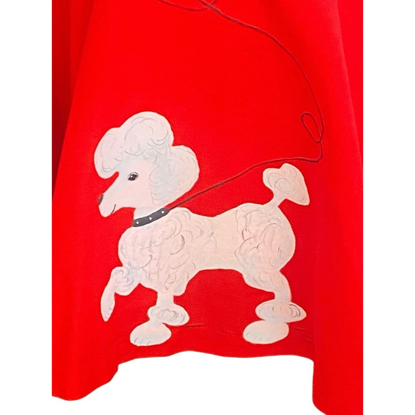 VTG Womens Poodle Skirt Style Dance Costume Christmas 50s Hip Hop Handmade