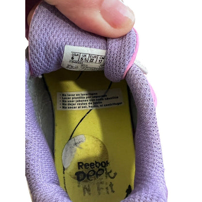 Toddler Girls Shoes Size 6 Reebok Pink Hook Loop Closure Walking Sneakers