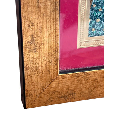 Textile Art Fiber Woven Picture Christmas Staircase Traditional Classic Holiday