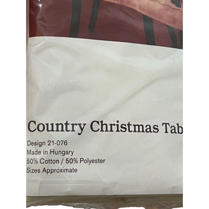 Herrschners® Country Christmas Tablecloth Topper Stamped Embroidery Kit Tree New