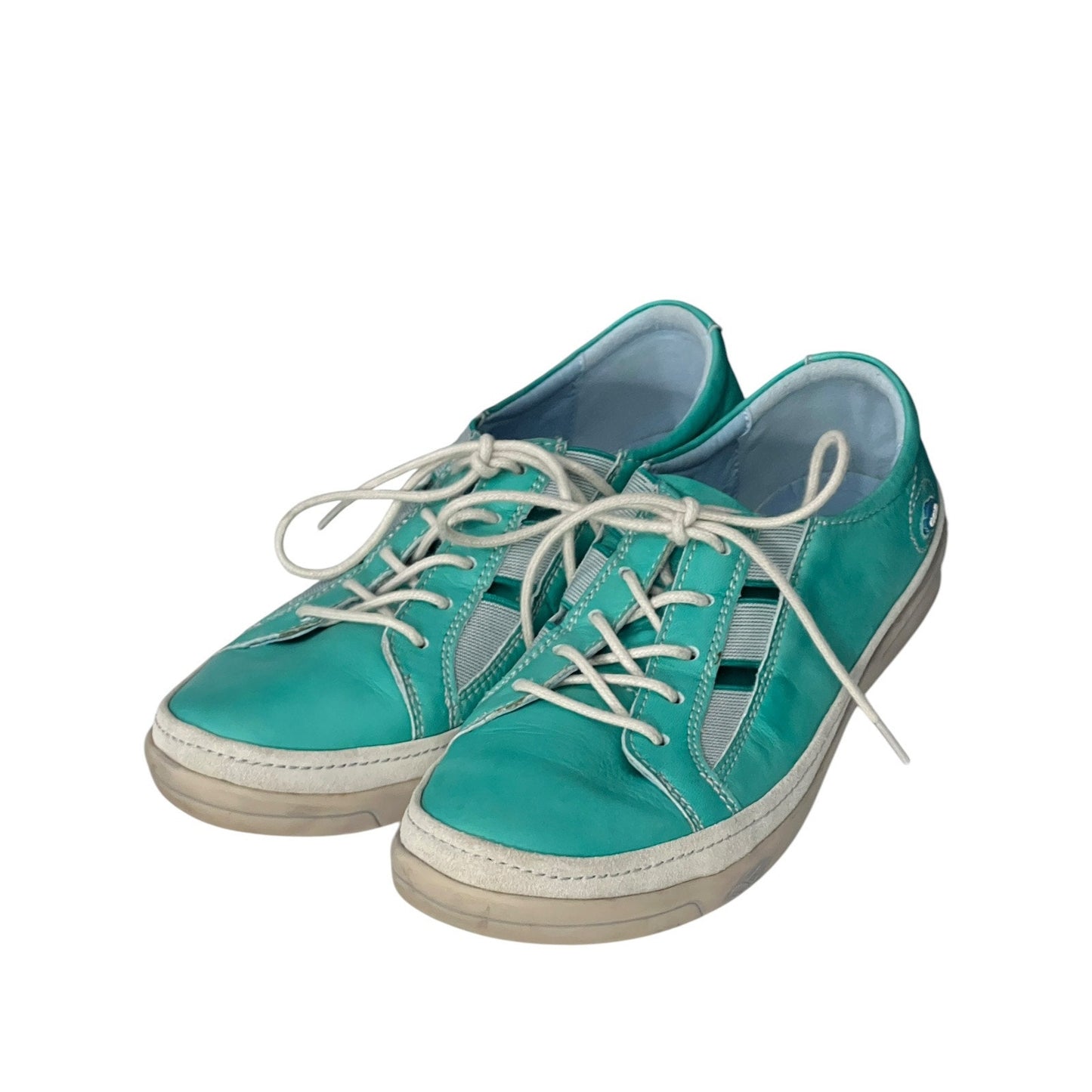 7.5 Turquoise CLOUD Brand Sneakers Size 38 Leather Comfort