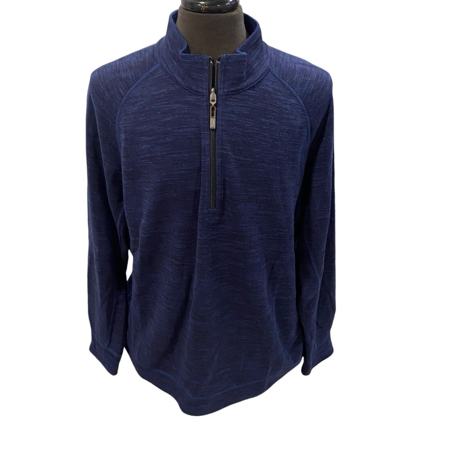 Size XL Tommy Bahama Mens 1/4 Zip Reversible Sweatshirt Sweater Blue