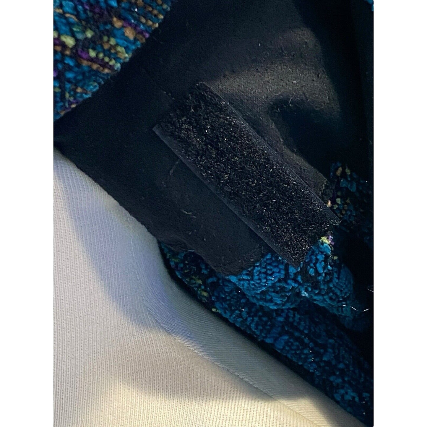 LAURA FISHER BONVALLET Handwoven Open Jacket Beauxchenes Fibre Art to Wear Teal