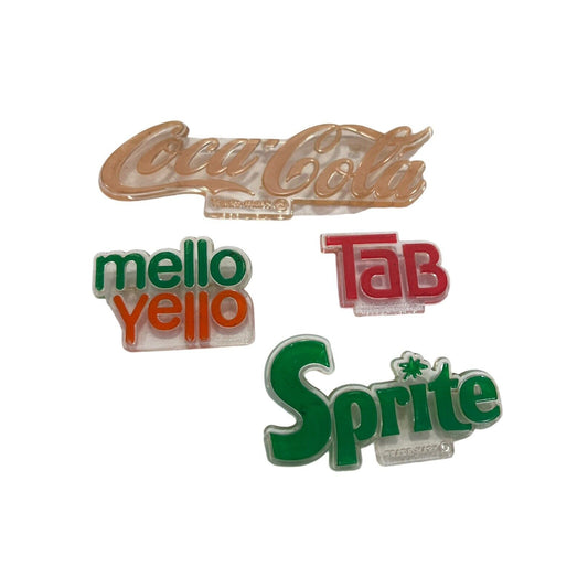 Vintage Coca-Cola Sprite Cursive Menu Board Lot LOGO Sign Theater Tabs Intact