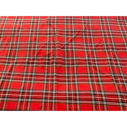 Winter Wonderland Tablecloth Rectangle Christmas Plaid Red 84”x60”