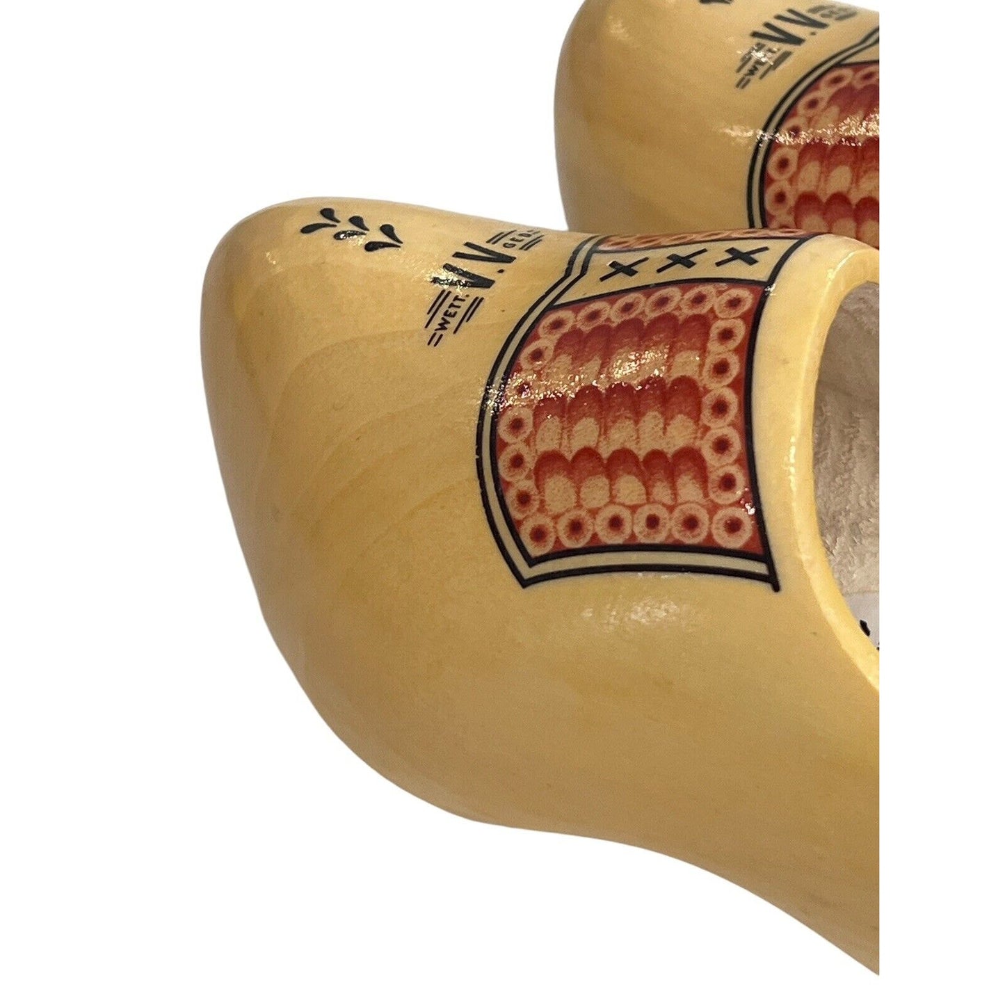 New Decorative Dutch Wooden Clogs Holland VV Geel 13 1/2 CM 21 Hand Painted Set