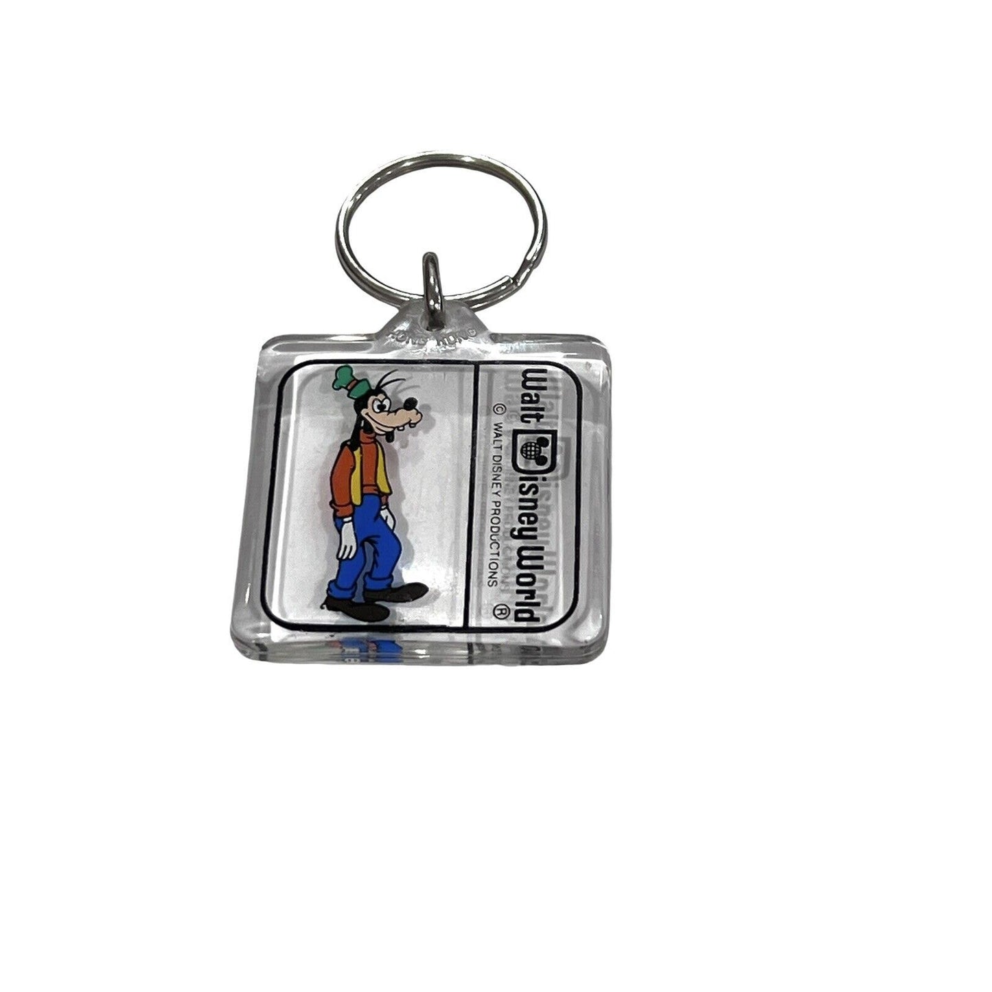 Vintage Walt Disney World GOOFY Acrylic Keychain 80’s WDW