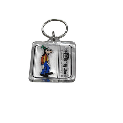 Vintage Walt Disney World GOOFY Acrylic Keychain 80’s WDW