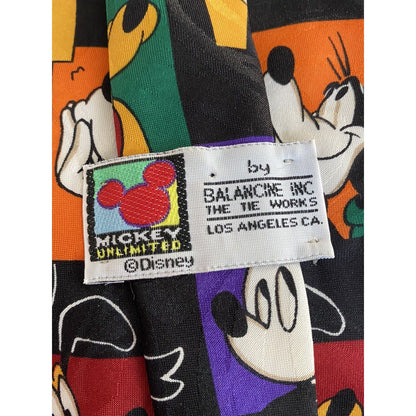 Mickey Unlimited By Balancine Inc 56x3.75 USA Necktie Pluto Mickey Daffy Donald