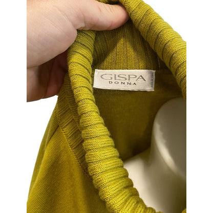 3X Gispa Made In Italy Green Turtle Neck Wool Blend Sweater