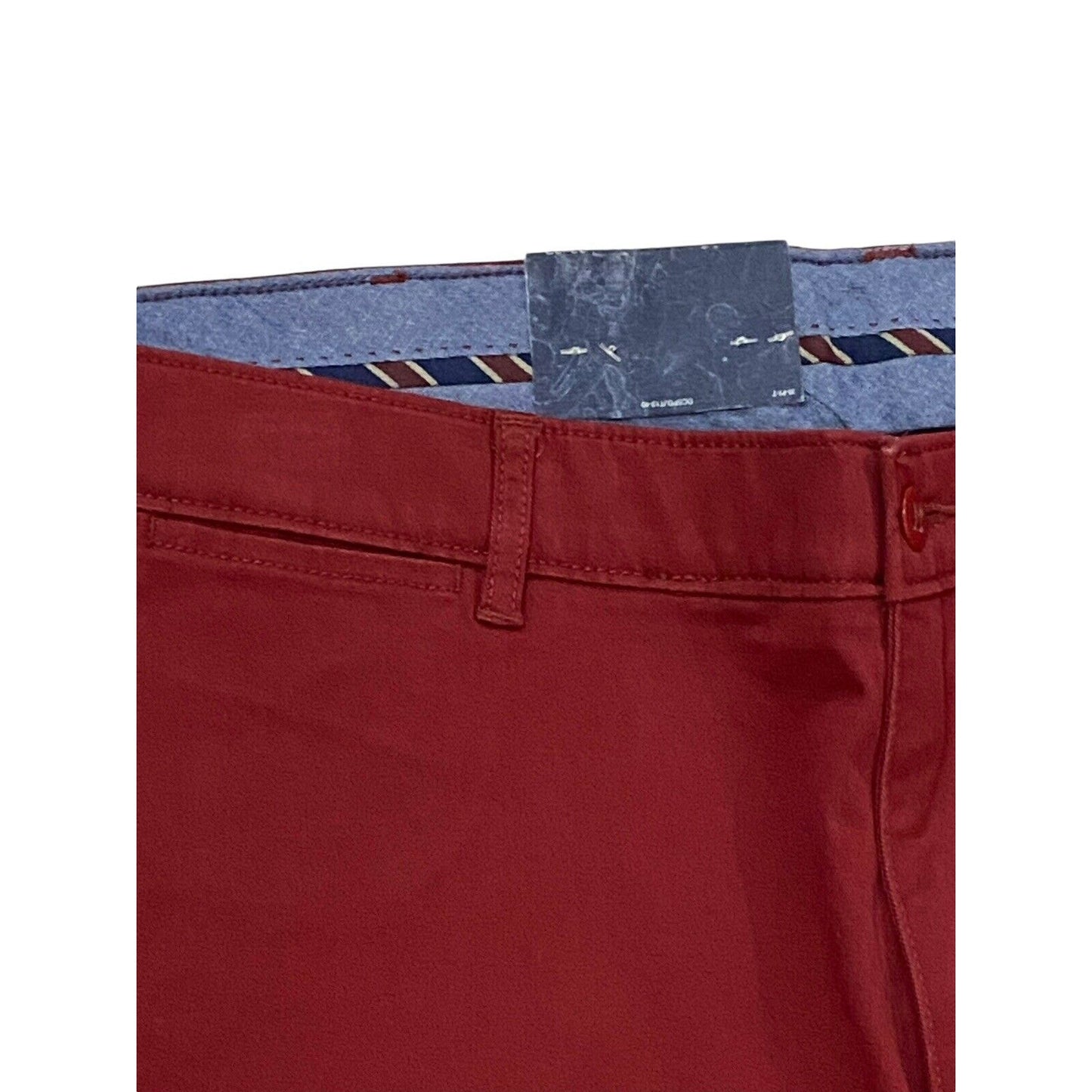 Cremieux Chino Pants Mens 33x32 Madison Comfort Stretch Fit NWT Red Burgundy