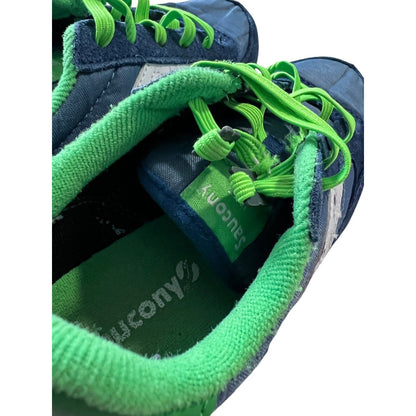 Saucony Jazz Original SK266316 Blue Green Suede Sneakers Shoes Youth 13