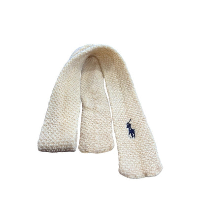 VTG 70s Polo Ralph Lauren Wool Square-End Yellow Knit Necktie Tie 44” X 2.5”