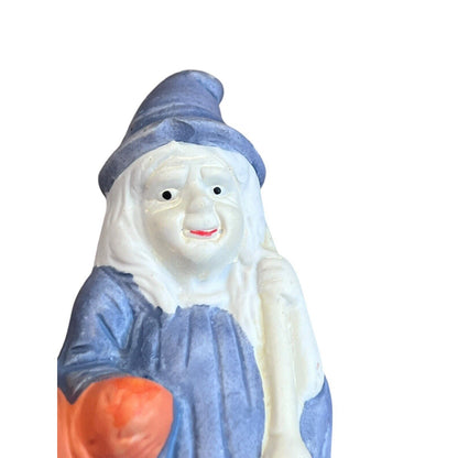 VTG HALLOWEEN Witch Jack O’ Lantern Tea light Holder Hand Painted