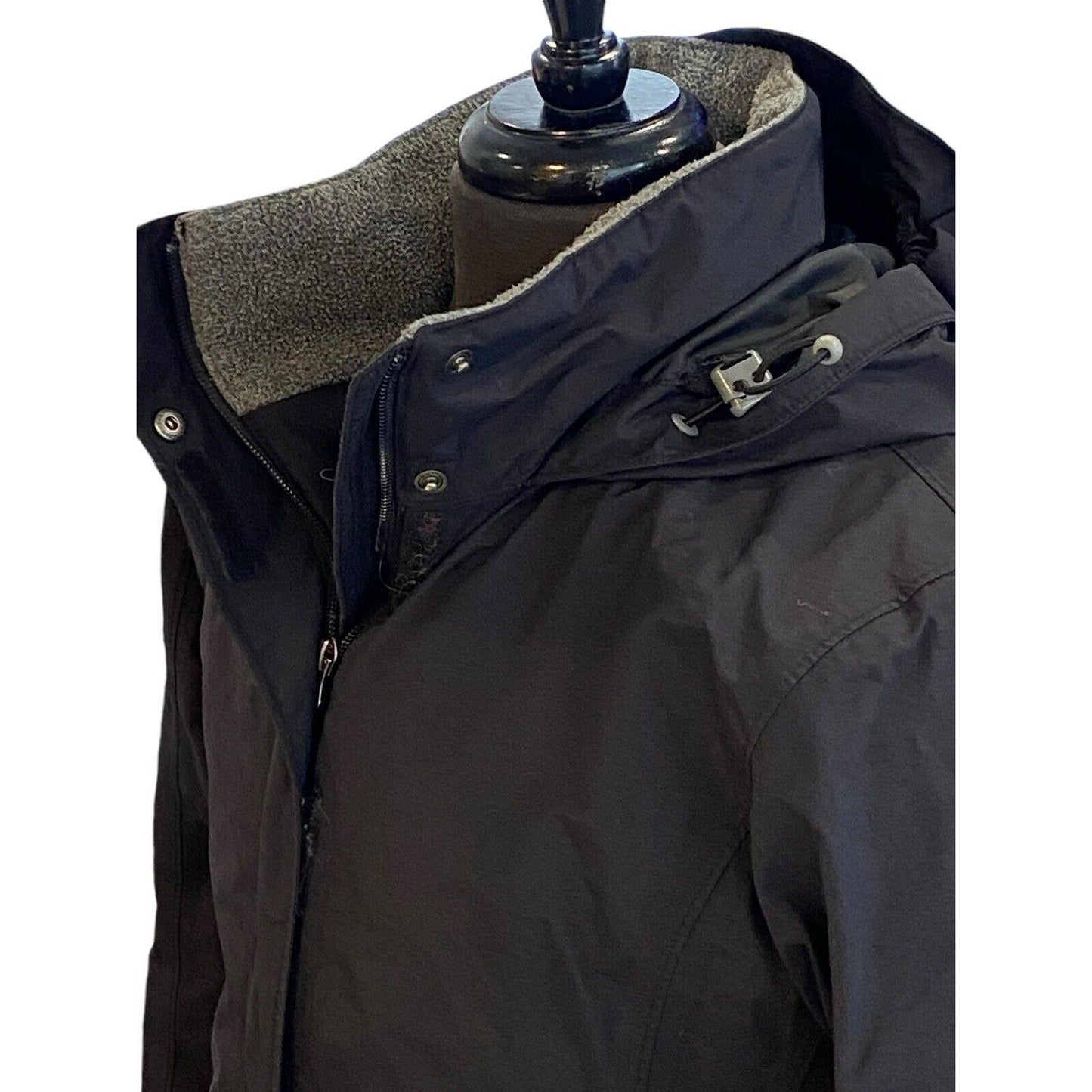 Size Medium Land’s End Women’s Black Hooded Winter Coat