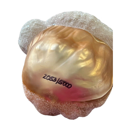 Waterford Christmas Santa Head Glass Ornament Hand Blown No Box Glitter