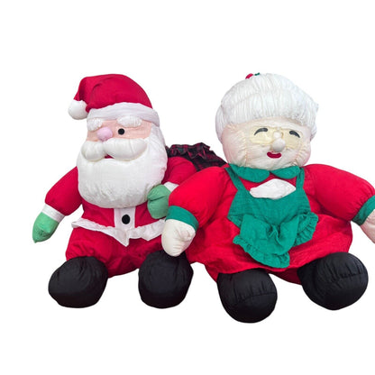 Santa Mrs Claus Christmas Nylon Plush Lot Parachute Soft Stuffed Toys JS Interna