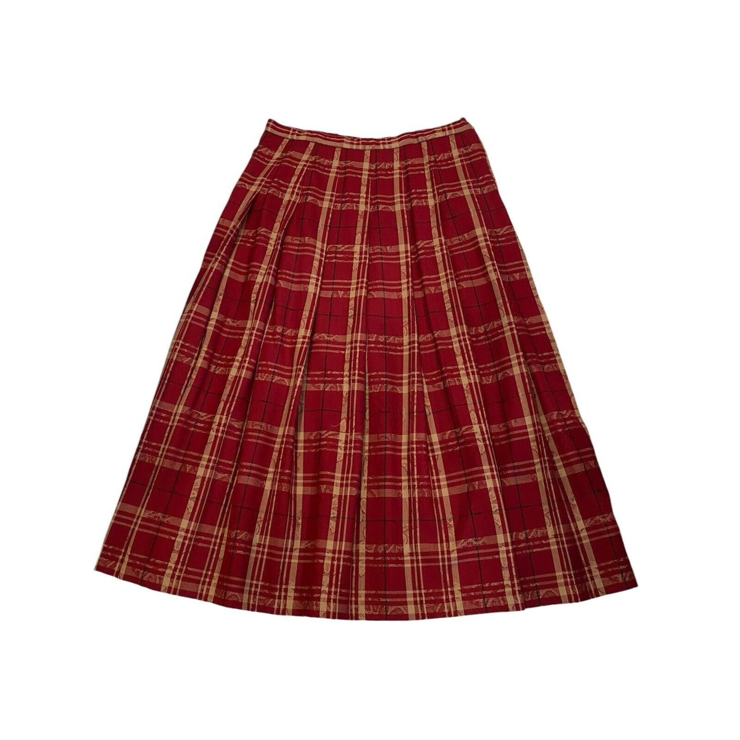 Vintage Pendleton Red Plaid Vintage Virgin Wool A Line Skirt See Measurements Szcon
