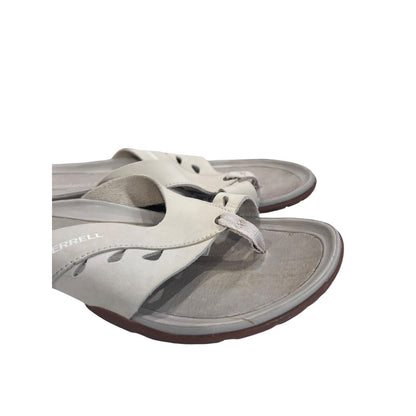 Merrell Flutter Wrap Sandals Off White 1455559 Comfort Toe Loop Womens Size 8