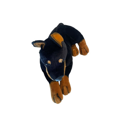 FAO SCHWARZ Doberman Pinscher Large Plush Stuffed Animal Life Like