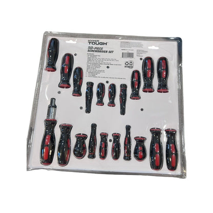 50 Piece Hyper Tough Screwdriver Set Multi-Type Easy Care Easy Clean NEW