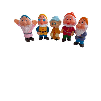 Vintage Walt Disney Prod. Snow White 5 Dwarfs Happy Sleepy Bashful Doc Dopey